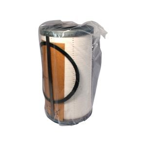 Image of Vilter 1448C Tri-Micro oil recharge filter with gasket in plastic packaging.