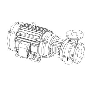 3WHA-5/1800-4 Cornell Pump, 3WHA Electric Close Coupled, 5 HP, 1800 RPM with TEFC Premium Efficiency 3 Phase Motor