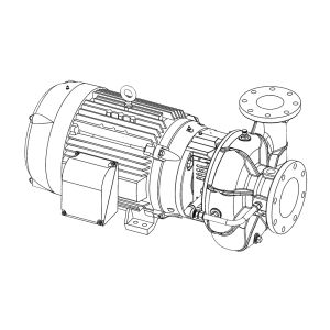 4RB-7.5/1200-6 Cornell Pump, 4RB Electric Close Coupled, 7.5 HP, 1200 RPM with TEFC Premium Efficiency 3 Phase Motor