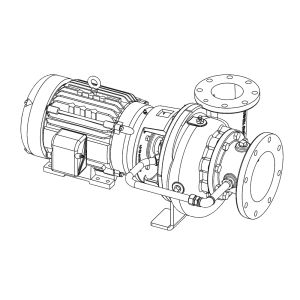 5WBQ-15/1800-6 Cornell Pump, 5WBQ Electric Close Coupled, 15 HP, 1800 RPM with TEFC Premium Efficiency 3 Phase Motor