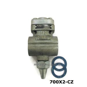 700X2-CZ Phillips Check Valve, In-Line Piston Type with 705-5L 2 PSI Spring, Flanged 1  Less Flanges