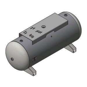 A10026 Samuel Horizontal Air Receiver | 20 Gallons | 200 PSI-Powder-None-Black | 175 SCFM Tank Kit - Gauge, SRV, & Ball Valve