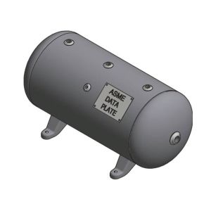 A10027-300 Samuel Horizontal Air Receiver | 30 Gallons | 300 PSI-Enamel-None-Black