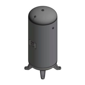 A10040 Samuel Vertical Air Receiver | 30 Gallons | 200 PSI-Powder-Powder-Grey | Tank Kit with Drain - Gauge, SRV, Ball Valve, Drain