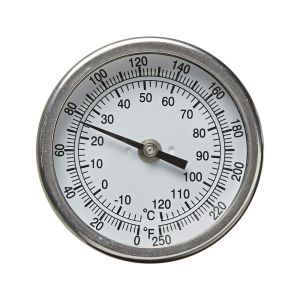 B3B6-II PIC Bi-Metal Thermometer 3"  Dial, 6"  Stem, 0-250 °F