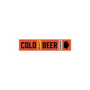 Cold Beer Here Pipe Marker Bumper Sticker