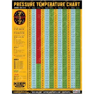 Keep Supply R717 Pressure Temperature Chart Laminated Poster