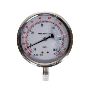 401L-404CF PIC Gauges 4 Liquid Filled Stainless Ammonia Gauge -30 To 150 # 1/4 Bottom Connection