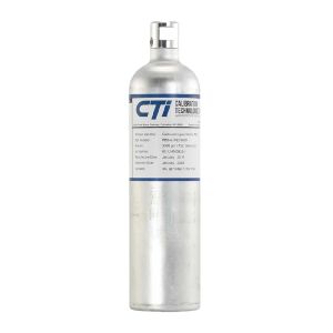 RB34L-4GAS-F CTI Certified Calibration Gas, 34L C10 Outlet, 300 PPM CO, 1.45% CH4, 15% O2, 10 PPM H2S, Bal N2