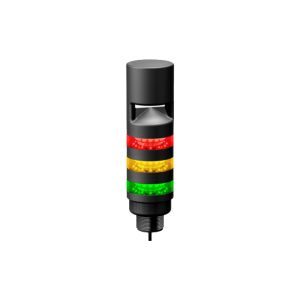 REM-1L=RED,FLASH-2L=YELLOW,FLASH-3L=GREEN,STEADY-SW Cool Air Inc. Remote Alarm Strobe and Horn, Red, Yellow and Green LEDs, Red and Yellow Flashing, Green Steady, 24 VDC, 99 dB Horn, Silence/Test Toggle Switch