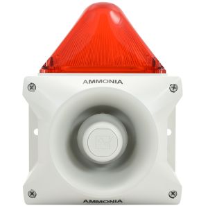 SHA-PAX-110-120-RED CTI Horn/strobe 120VAC 110 Db 80 Tones with 4 Inputs White Body Red Lens, Weather Proof Enclosure