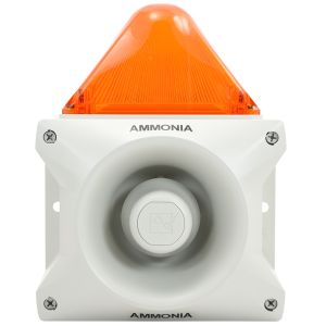 SHA-PAX-110-24-AMBER CTI Horn/strobe 24VDC 110 Db 80 Tones with 4 Inputs White Body Amber Lens, Weather Proof Enclosure