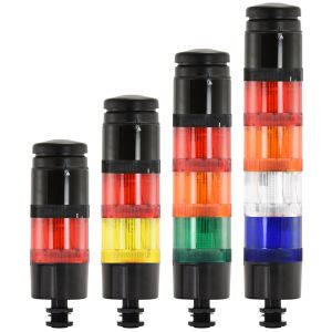 SL-24-F-AR CTI Stacklight 24VDC LED Flashing 2-Way Amber Red with Cap, 1/2